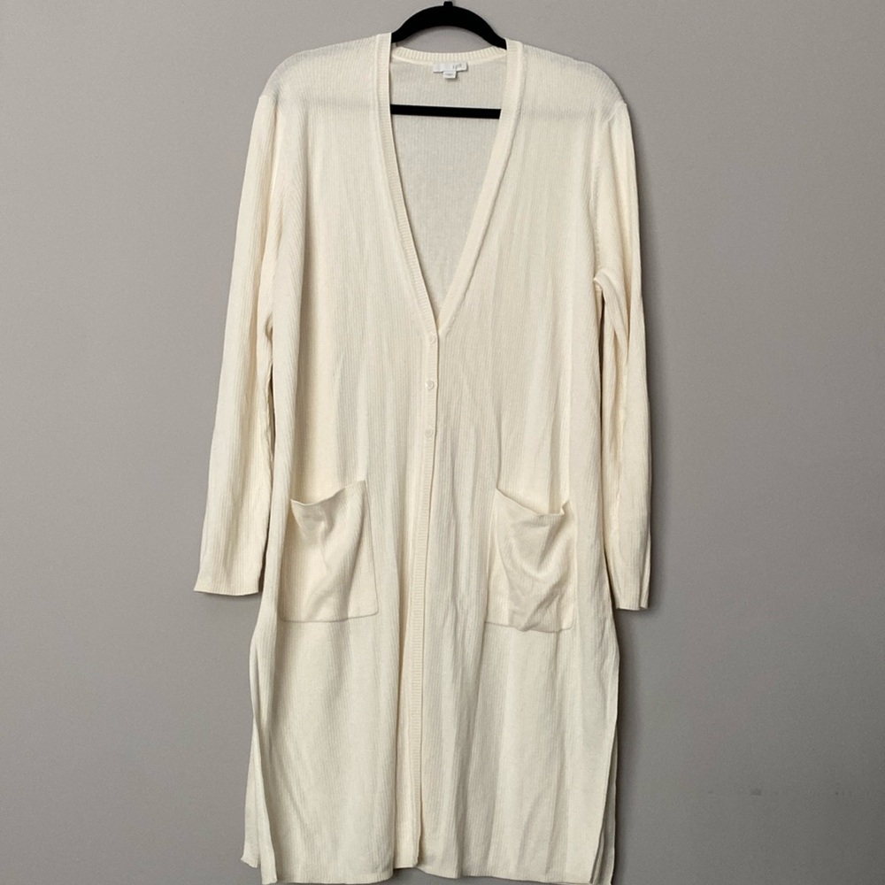 J Jill cream duster cardigan